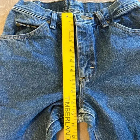 Vintage Lee Riders Straight Leg Jeans Men's Tag 30x32 Actual 28 × 32 Blue Denim - Picture 9 of 10